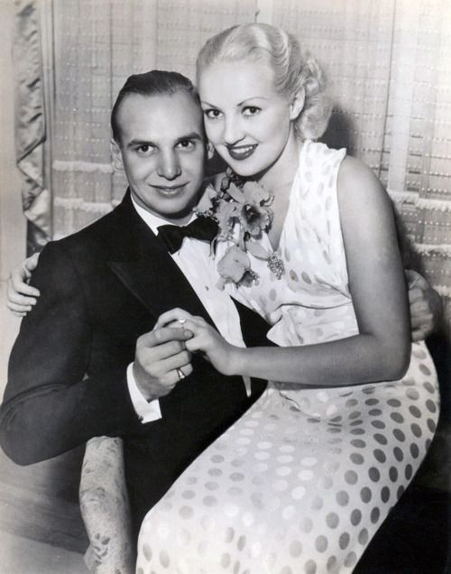 Jackie Coogan with his beautiful wife, Betty Grable.
