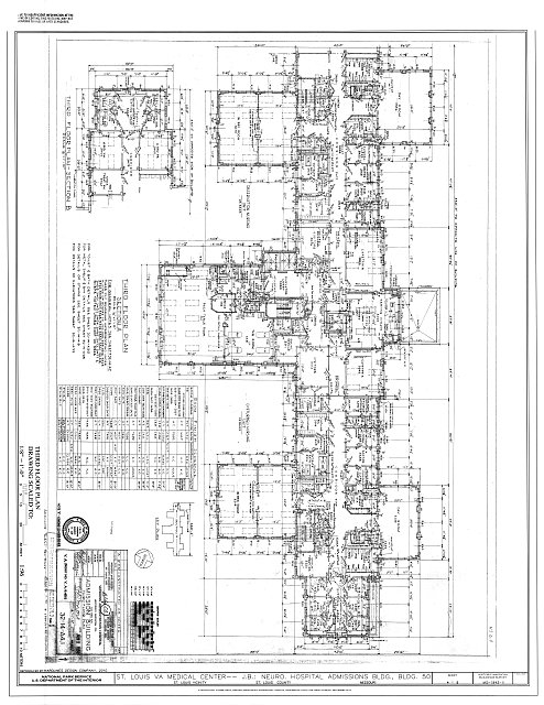 Third Floor Plan - U.S. Veterans Hospital, Jefferson...