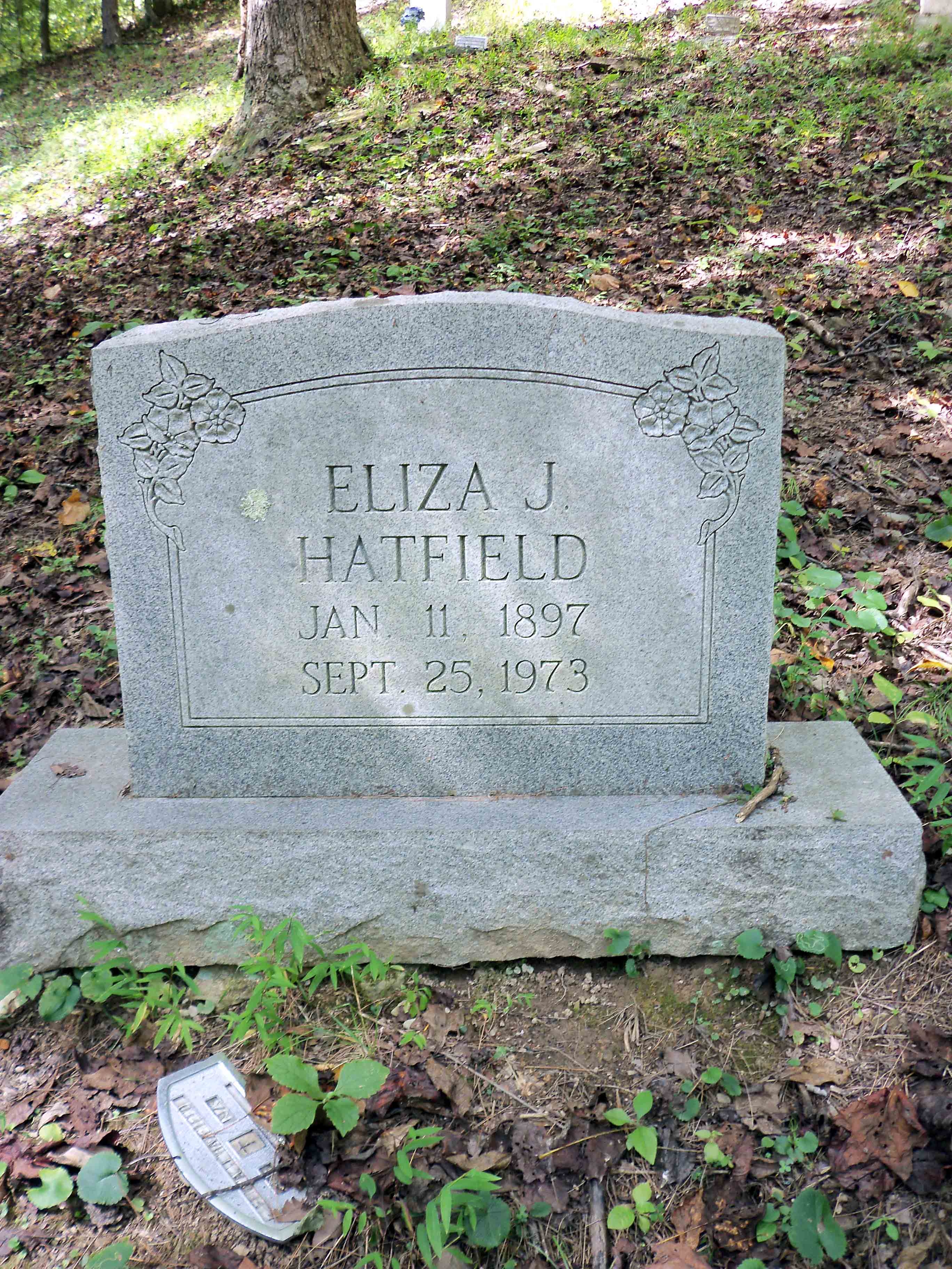 Eliza (Bradbury) Hatfield Grave, West Virginia