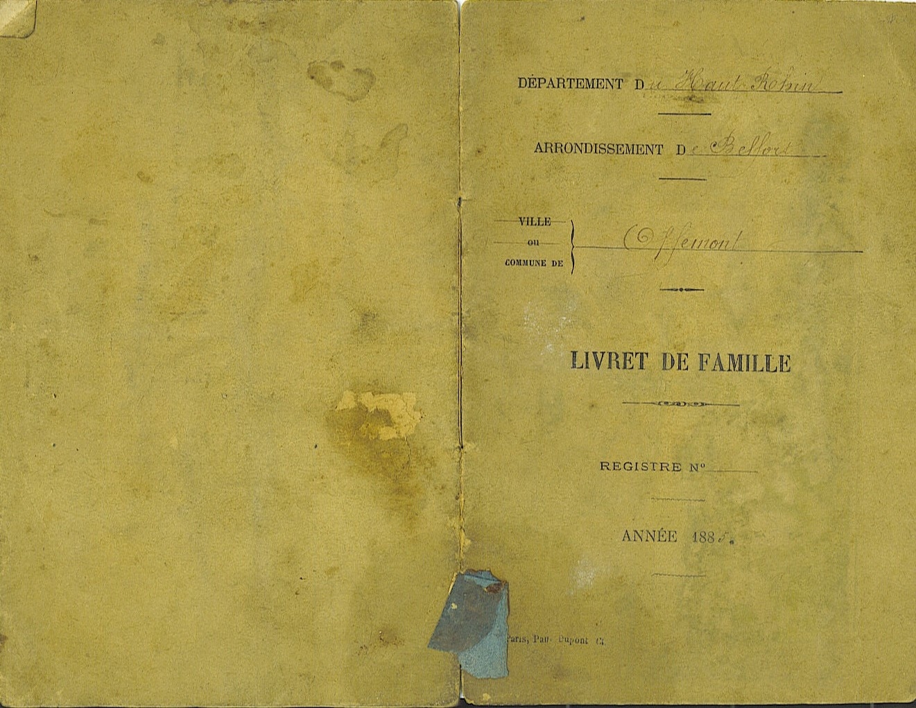 Emile Etienne Streicher Family Book
