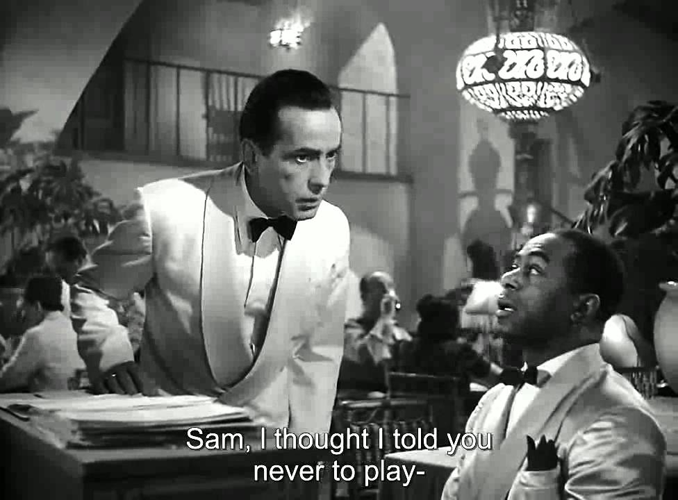 Dooley Wilson and Humphrey Bogart