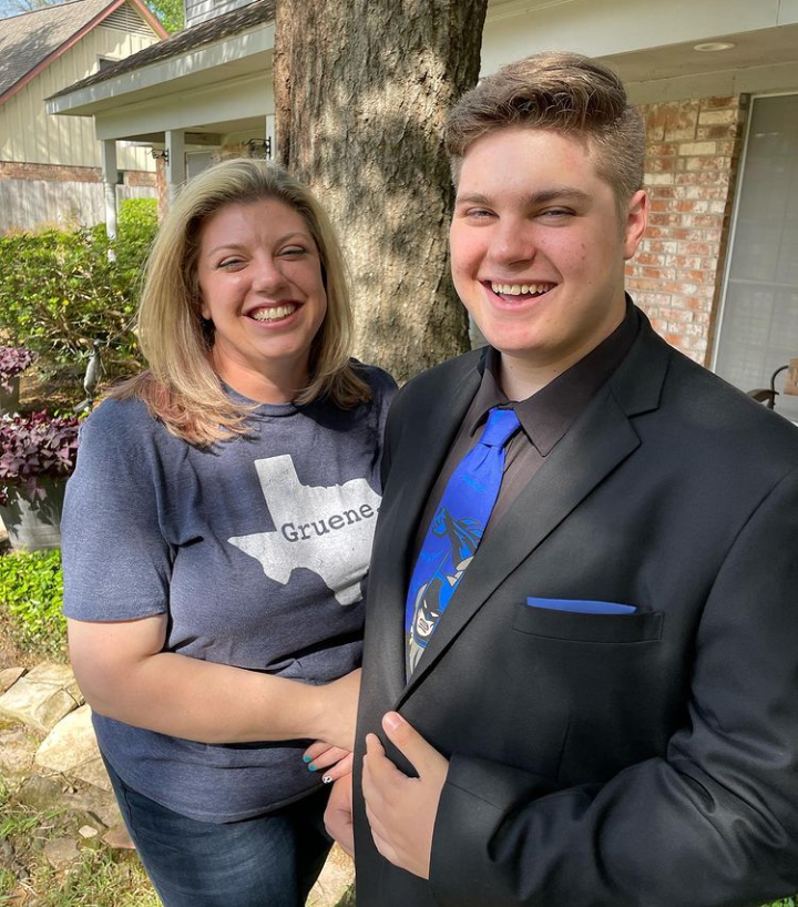 Trent and his mom on prom day