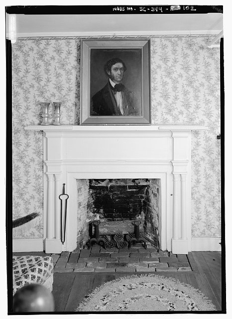 Interior view, second floor detail view in the Clemsons'...