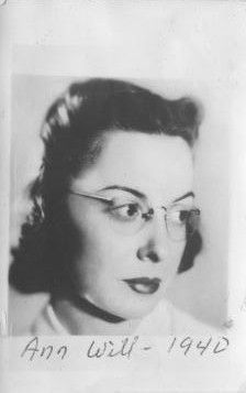 Ann Will, 1940