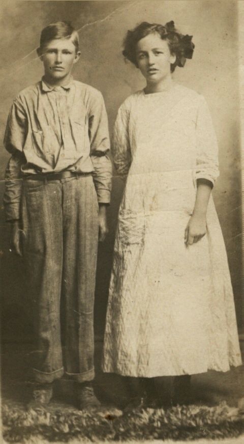 Unknown boy and girl