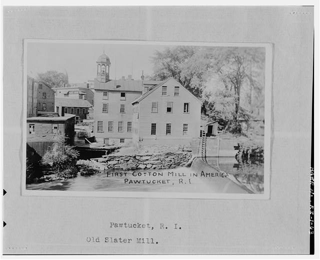63. POSTCARD. 'FIRST COTTON MILL IN AMERICA, PAWTUCKET,...