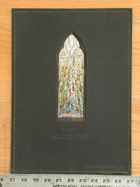 [Design drawing for stained glass window for Grace Church...