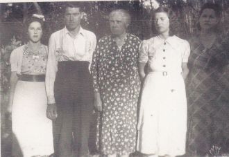 Lena, Charles, Lula (Sechrist), Ruth, & Eula Ward