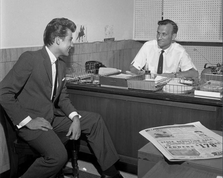 Jack Chaplain being interviewed in 1964