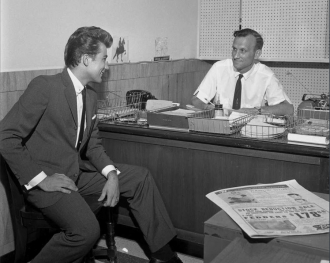 Jack Chaplain being interviewed in 1964
