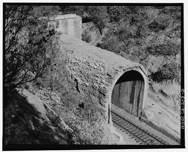 3. East portal of Tunnel 27, view to northeast from atop...