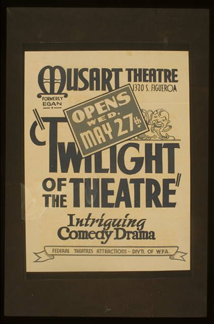 "Twilight of the theatre" Intriguing comedy drama.