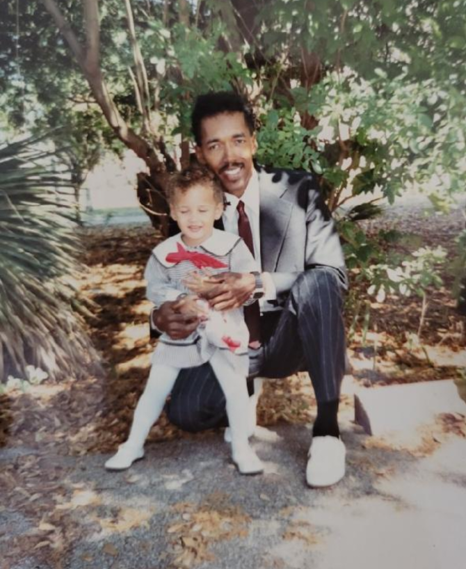 Carl in 1989 with Daughter