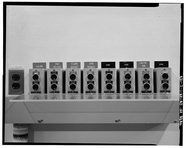 123. FIRE SUPPRESSION DELUGE PANEL ON SOUTH WALL OF...