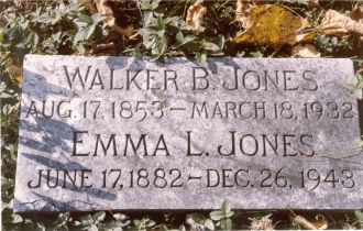 Gravemarker - Walker B. and Emma L. Jones