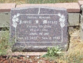 Jewell B. Morsey Headstone