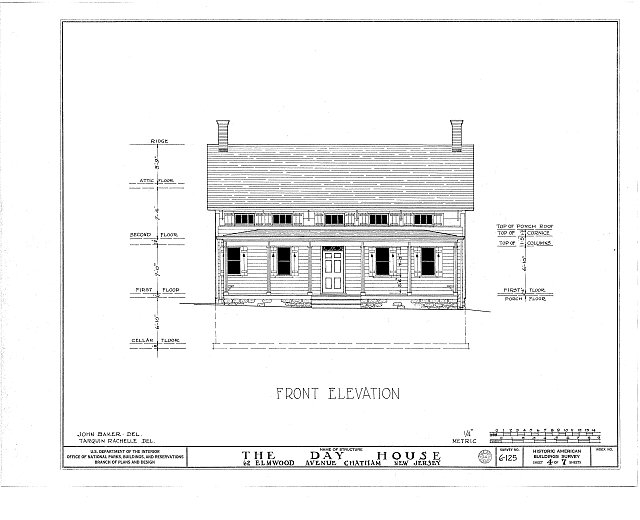 HABS NJ,14-CHAT,2- (sheet 4 of 7) - Stephen Day House, 62...