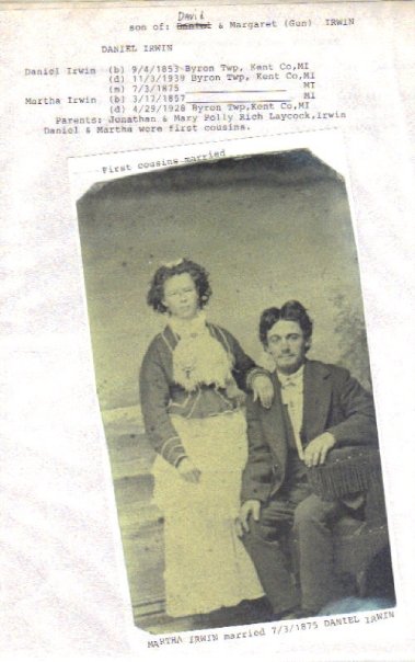 Daniel and Martha Irwin