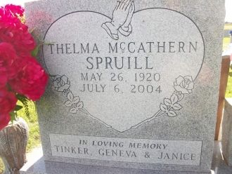 Tombstone of Thelma Spruill