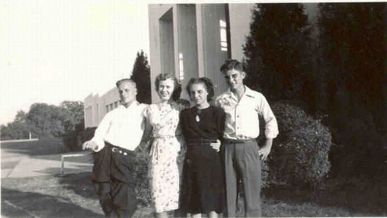 Group picture of the Walker brothers with mom