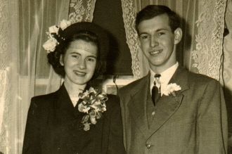 Edna Norris and James Wood - wedding