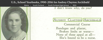 A photo of Audrey Clayton (Archibald) Pender