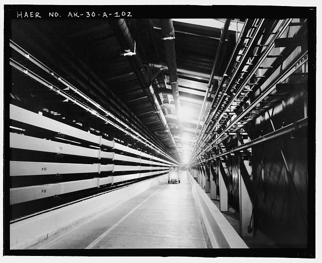 102. Interior view of utilidor passageway link between...