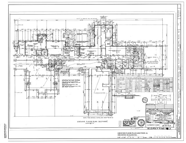 Ground Floor Plan (Section A) - U.S. Veterans Hospital,...