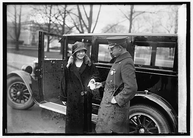 Traffic signalling glove worn by Miss Edith Stalker of...
