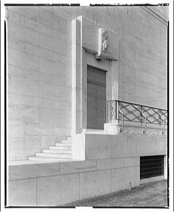 Folger Library exteriors. East entrance of Folger Library I