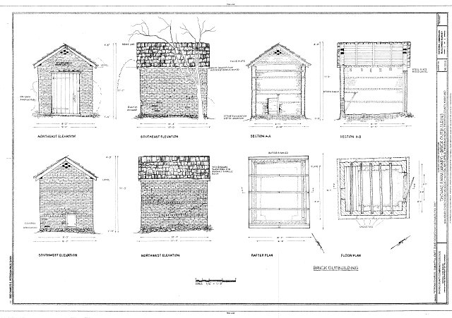 Elevations, Section, Rafter Plan and Floor Plan - Thomas...