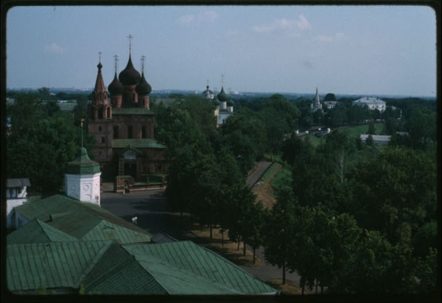 Panoramic view east from bell tower of Transfiguration...