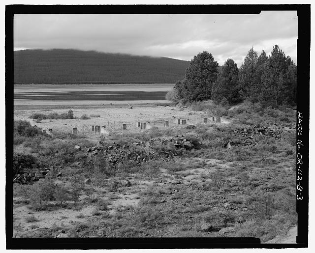 Upper end of Spillway, located north of East Dike...