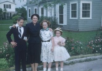 Sinclair family, Easter, ca 1950