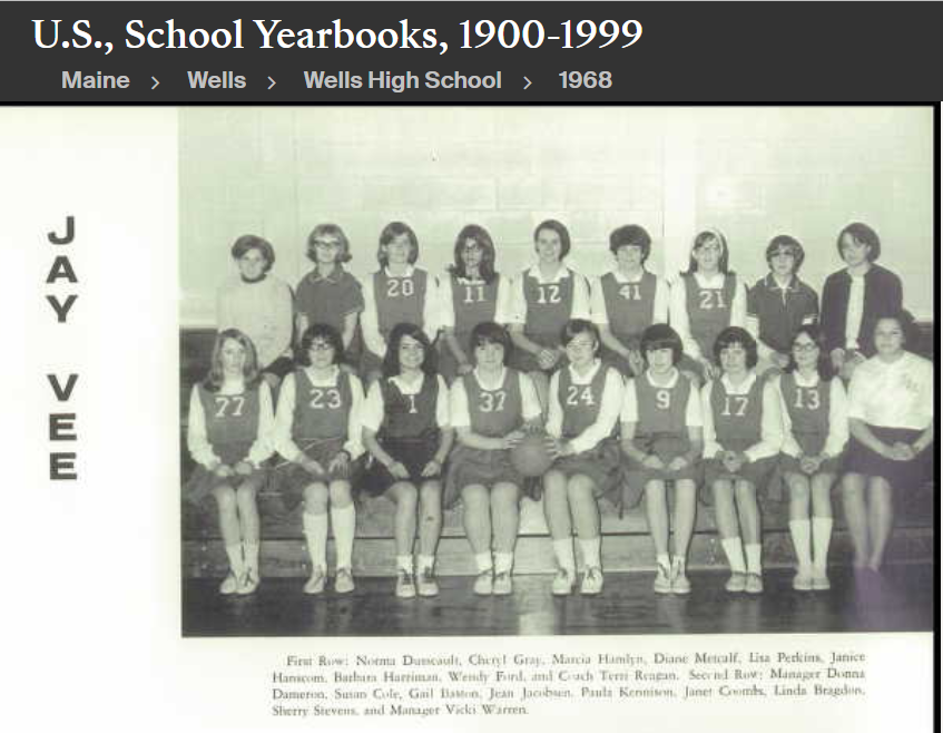 Terri Jean Daly-Regan--U.S., School Yearbooks, 1900-1999(1968)Teacher phys. Ed. c
