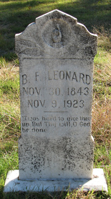 Benjamin Franklin Leonard grave