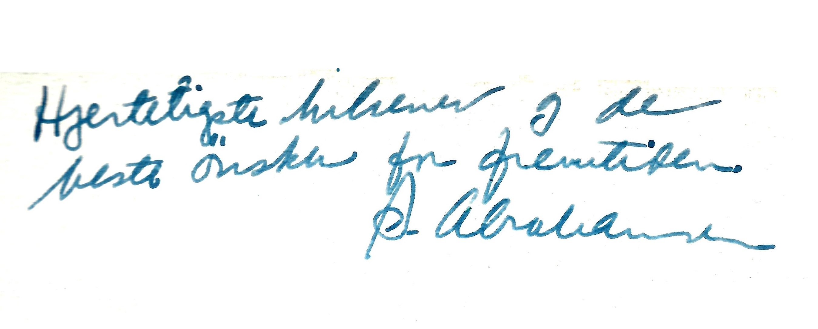 Samuel Abrahamsen's handwriting.