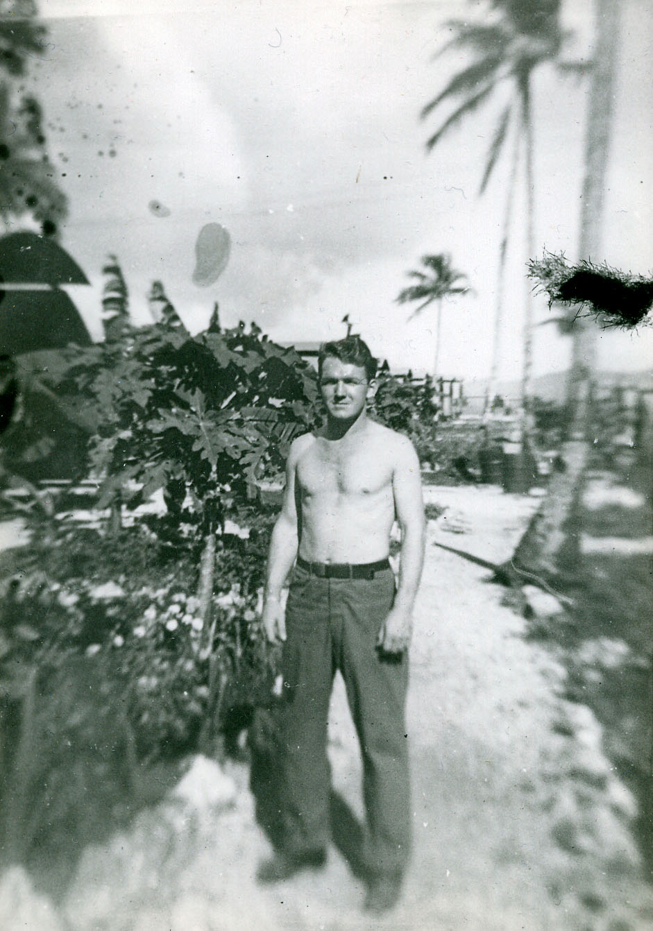 Howard L. Alexander, Sr. in Guam in 1944 or 45