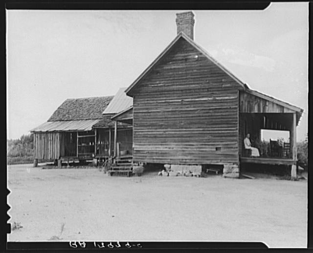 Home of farmer who has raised cotton for fifty years on...