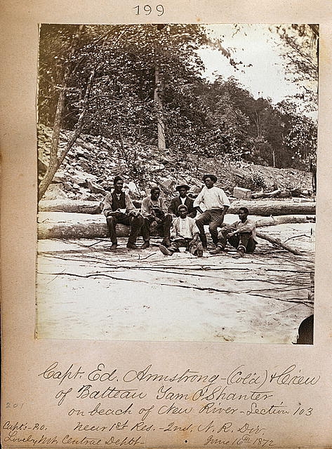 Capt. Ed. Armstrong (Col'd) & crew of batteau Tam...