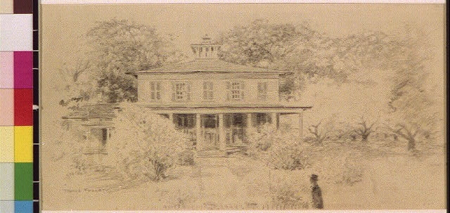 The house was a large, pensive looking, honest old frame...