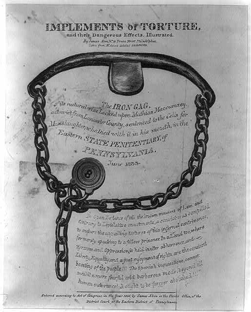 Implements of torture, and their dangerous effects....