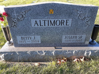 Betty and Husband Joseph's Headstone in Ohio