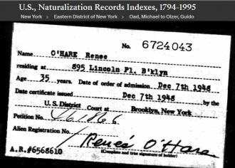 Renee H Georgette-O'Hare--U.S., Naturalization Records Indexes, 1794-1995(7 dec 1948)