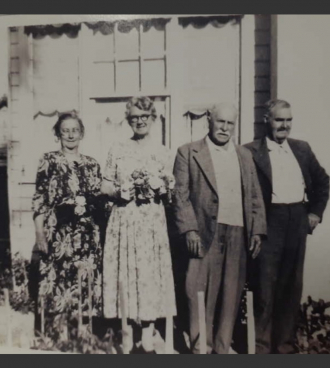 Gertrude Byers, wife Margaret Stewart, Duncan Stewart, Frank Byers