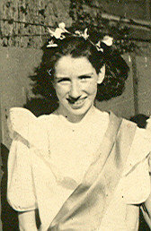 Eileen Marie (O'Hare) Belmont-DiMarco--holy Communion c.1932 Dedham, MA