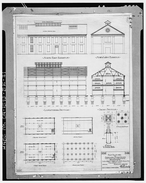 Photocopy of drawing located at National Archives, San...