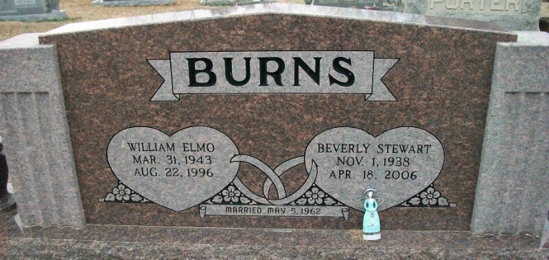 William & Beverly (Stewart) Burns gravesite