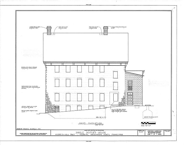HABS PA,48-NAZ,7- (sheet 4 of 4) - Single Sister's House,...