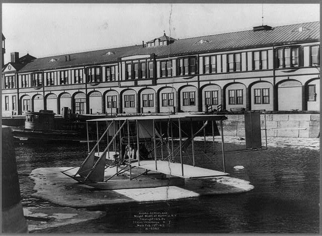 Hydro-aeroplane - Wright model at Battery, N.Y.